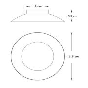 LED-kattovalaisin Foskal messinki, Ø 21,5 cm