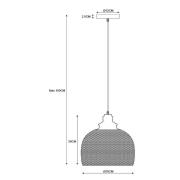 Mesh-riippuvalaisin, yksittäinen valaisin, musta, Ø 28 cm