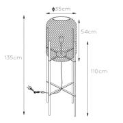 Mesh-lattiavalaisin neljällä jalalla, kultainen