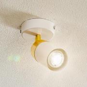 Kattospotti Rondo valkoinen/kultainen, 1-lamppuinen