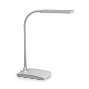 LED-työpöytälamppu MAULpearly, hopea, 38 cm, himmennettävä, CCT