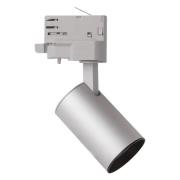 LED-spotti MarcoMini 3-vaihekiskoon, hopea 2 800 K