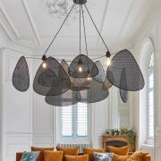 MARKET SET Screen XXL -riippuvalaisin, 90 cm, musta, rottinki