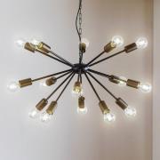 Riippuvalaisin Rod Black XV, musta, 15-liekkinen