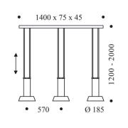 OLIGO Glance LED-riippuvalo 3 lamp. harmaa