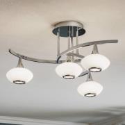 Lia kattovalaisin, 4-valo, krominvärinen, lasi/metalli