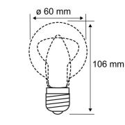 LED-lamppu E27 5W hehkulanka 2700K kirkas himmennettävä