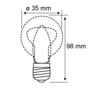 LED-lamppu E14 B35 5W 840 matta himmennettävä