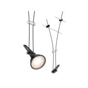 Paulmann Comet -spotti vaijerijärjestelmään, musta