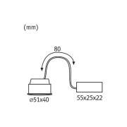 Paulmann Coin Base LED 3-Step-dim 100° 5W 3 000 K