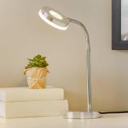 Rennes LED-pöytävalaisin, krominvärinen, korkeus 40 cm