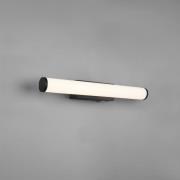 Mattimo LED-seinävalaisin, leveys 40 cm, musta, kytkin