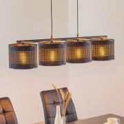 Riippuvalaisin Tago, 4-lamppuinen, musta/kulta