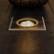 Lucande LED uppoasennuslattiavalaisin Jos, kulmikas, kääntyvä, IP67