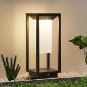 Lucande LED aurinkojalustavalaisin Eliel, 34 cm, antrasiitti, IP54