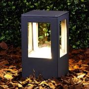 Lucande LED-pollarivalaisin Nicola, 20 cm, antrasiitti, IP54