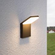 Lucande LED-ulkoseinävalaisin Nevio, 17 cm, antrasiitti, alumiini