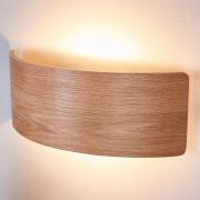 Lindby LED-seinävalaisin Rafailia, leveys 33cm, puu, 3,000K