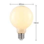 LED-lamppu E27 4W 2700K G95 Globe, himmennettävä, opaali