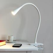 Lindby LED-puristinvalaisin Baris, valkoinen, korkeus 44 cm, 3000K