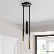 Arcchio LED-riippuvalaisin Franka, 3-valo, Ø 24 cm, musta