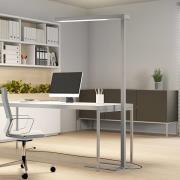 Arcchio LED-toimistovalaisin Susi, hopea, anturi, himmennin, CCT-arvo