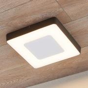 Lucande LED ulkokattovalaisin Sora, kulmikas, anturi, IP54