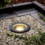 Lindby upotettu lattiavalaisin Cliff, Ø 13 cm, pyöreä, musta