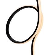 Flamingo LED-lattiavalaisin, musta, RGB, terästä, korkeus 127 cm