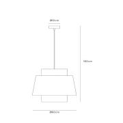 Tribute-riippuvalaisin, 1-valo, Ø 60 cm, tekstiili, beige