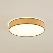 Lindby LED-kattovalaisin Jutis, beige, merilevä, Ø 50 cm