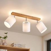 Lindby kattovalaisin Imarin, 56 cm, 3-valo, valkoinen, puu