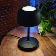 Bover LED-pöytävalaisin Bol, mattamusta, korkeus 30 cm, alumiinia