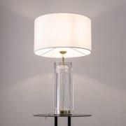 Maytoni Muse pöytävalaisin, valkoinen, korkeus 53 cm, tekstiili/lasi