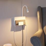 Paulmann Halina USB LED-seinävalaisin, joustava varsi valkoinen