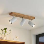 Lindby Maniva kattovalaisin, 44 cm, 3-valo, valkoinen, GU10