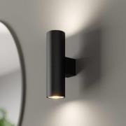 Euluna seinälamppu Marion, musta korkeus 18 cm teräs ylös/alas