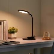 Lindby LED-pöytävalaisin Valtaria, musta, CCT, himmennettävä