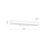 LED puinen seinävalaisin Teo, pähkinäpuu, 46 cm, 3000 K