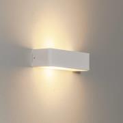 Seinävalaisin Atrato, valkoinen, teräs, leveys 35 cm