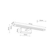 LED-seinävalaisin Gallery krominvärinen metalli leveys 41,5 cm IP44 IP...