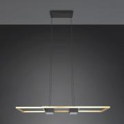 Albany LED-riippuvalaisin, musta/kulta, 100 x 28 cm, alumiini CCT dim