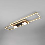 LED-kattovalaisin Albany, musta/kulta 100 x 28 cm alumiini CCT dim 100...