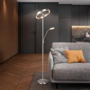 LED-lattiavalaisin Willis, nikkeli, korkeus 180 cm, metalli CCT-himmen...