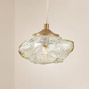 Lindby riippuvalaisin Piatra, meripihka/messinki, lasi, Ø 16 cm, G9