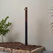 Lindby LED-pylväsvalaisin Luzian, korkeus 80 cm, musta, maakiila