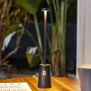 Lindby LED-ladattava pöytävalaisin Noelani, korkeus 30 cm, IP44,