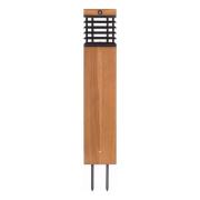 Les Jardins LED-aurinkopolkuvalaisin Tekura, teak/harmaa, 75 cm