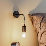 Envostar Yorik seinävalaisin, musta/vaalea puu