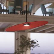 Fabbian LED-riippuvalaisin Acustica, korallin punainen, 3000K, DALI
